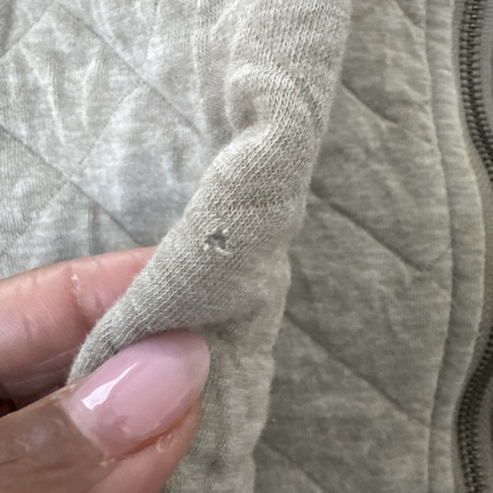 Patagonia Organic Cotton Quilted Full-Zip Hoody Mens XL Grey - Picture 8 of 12